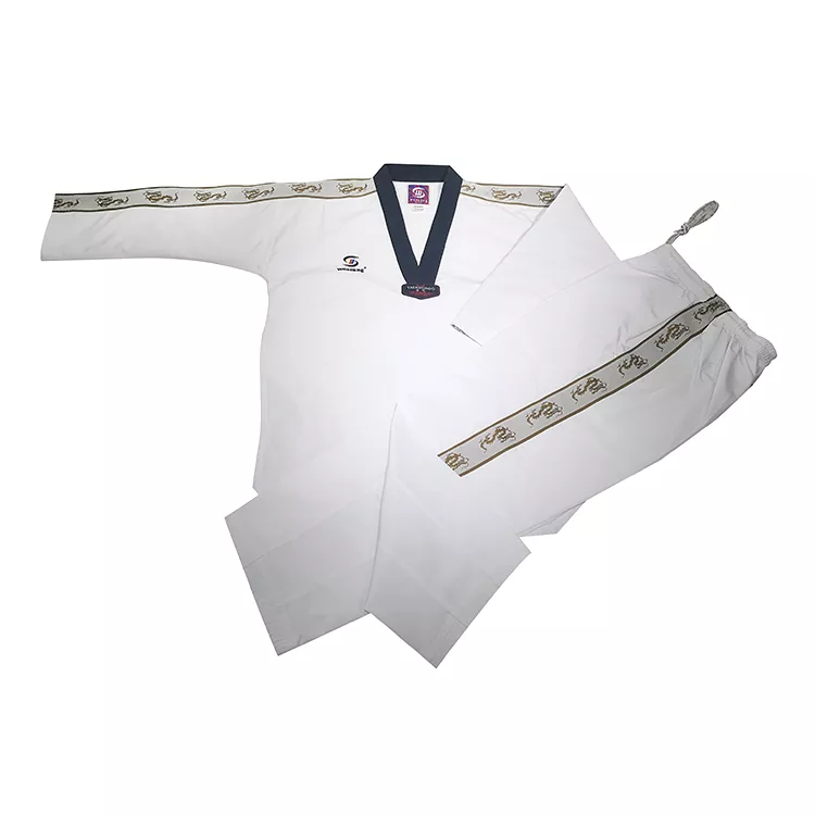 Taekwondo uniform med striber